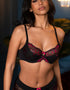 Pour Moi J'Adore Balconette Bra Black/Pink