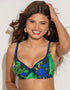 Pour Moi Palermo Balcony Bikini Top Navy Fern Print