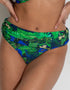 Pour Moi Palermo Fold Over Bikini Brief Navy Fern Print