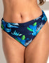 Pour Moi Palermo Fold Over Bikini Brief Navy Tropical