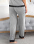 Pour Moi Sofa Loves Lace Jersey Trouser Grey Marl/Black