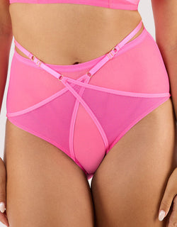 Playful Promises Eddie High Waist Brief Hot Pink