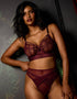 Playful Promises Eddie Longline Balconette Bra Wine Purple