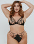 Playful Promises Ramona Mesh Plunge Bra Black