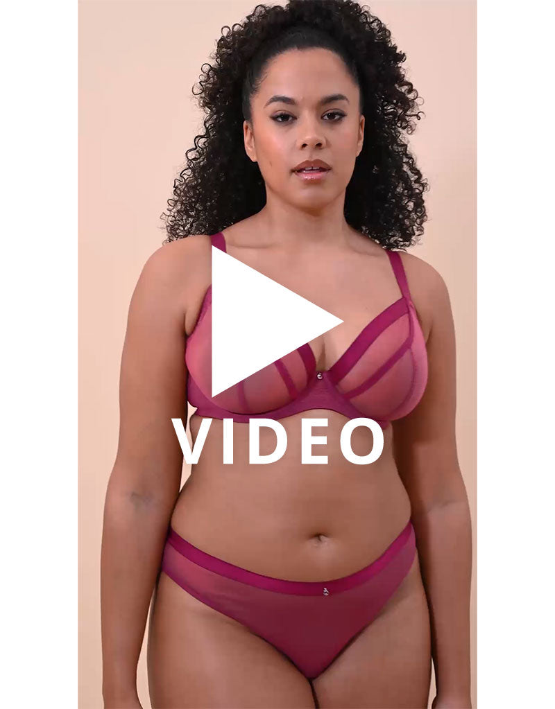 Get  360 look at the Curvy Kate Lightstyle plunge bra in Berry Purple