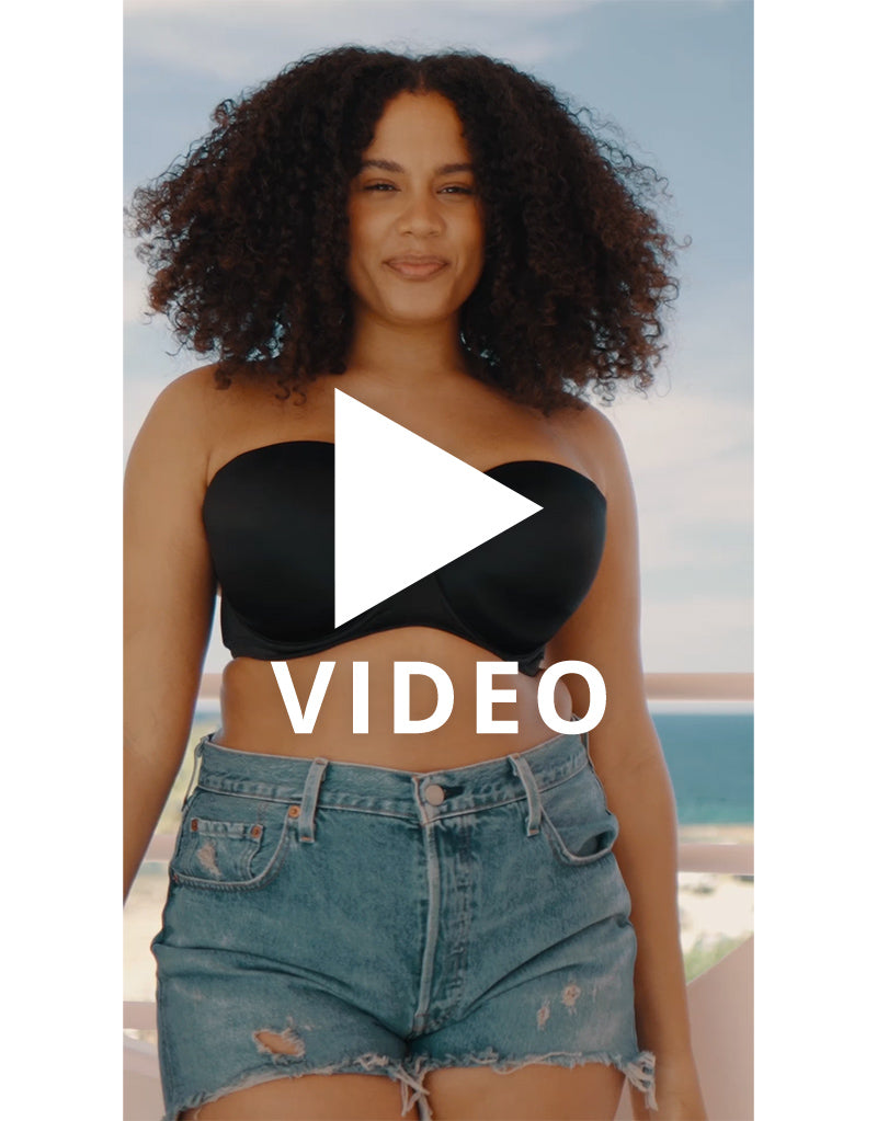 View the video lookbook for the Curvy Kate Smoothie Strapless bra in Black