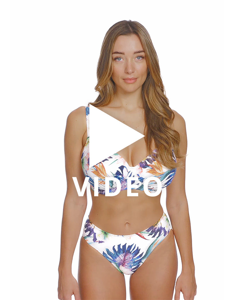 Get the 360 view of the Fantasie Paradiso full cup bikini top in Multi