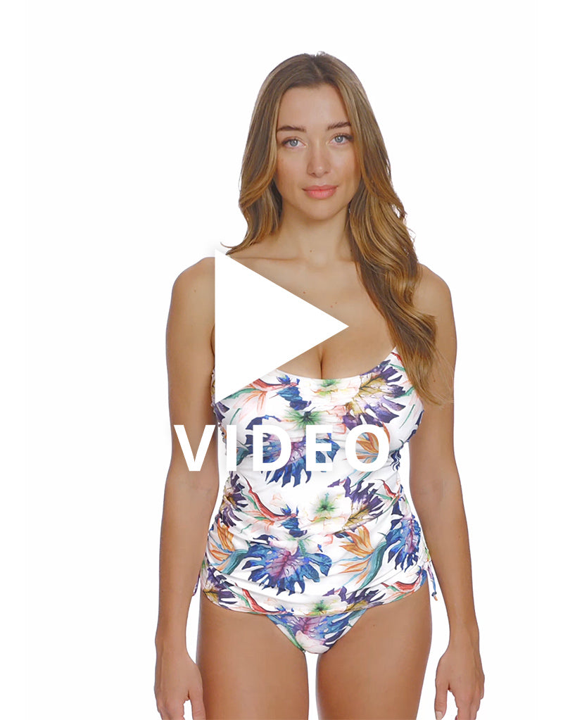 Get the 360 view of the Fantasie Paradiso tankini top in multi