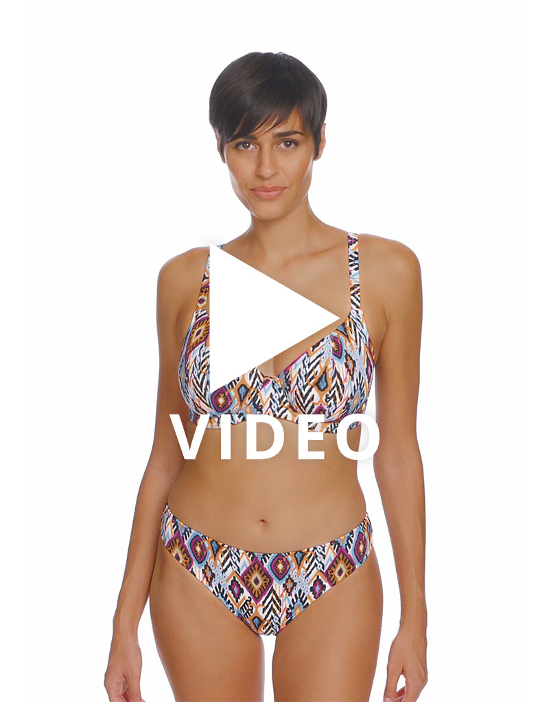 Get the 360 view of the Freya Viva la Fiesta plunge bikini top in Multi