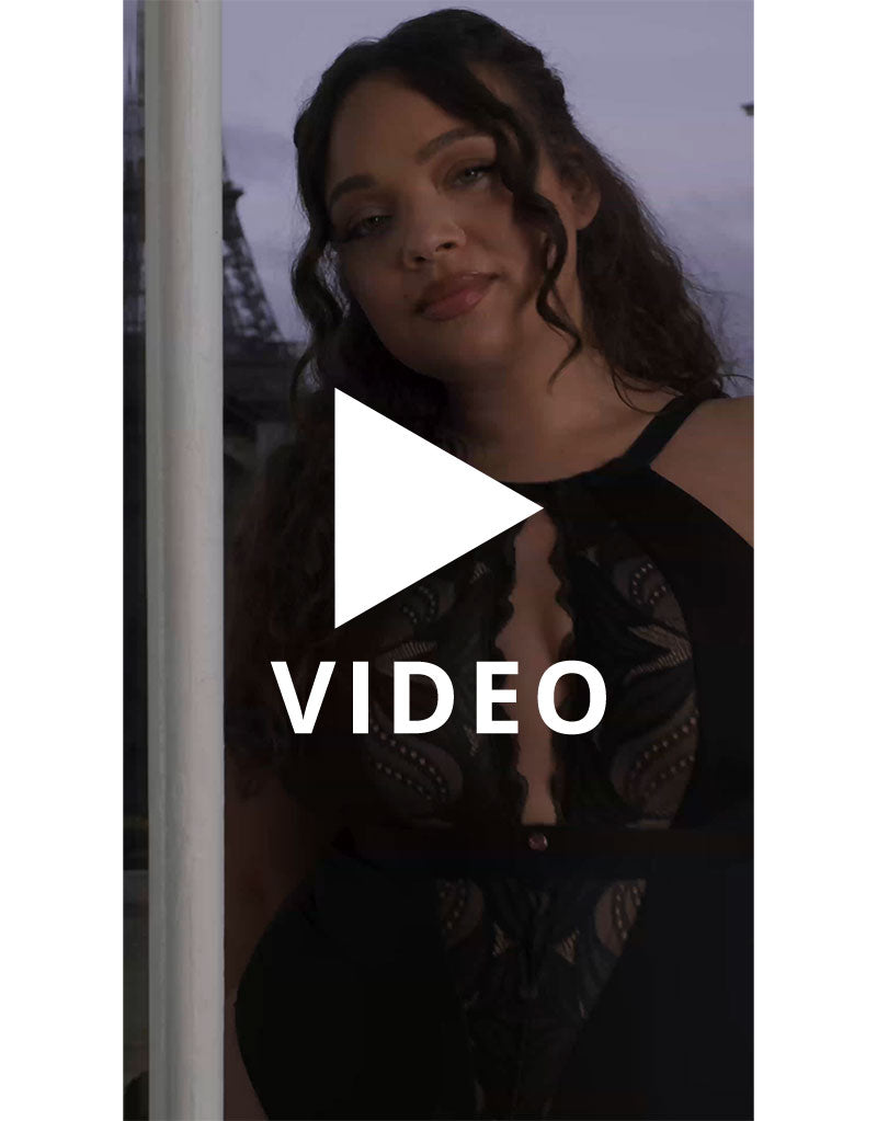 Watch the video lookbook of the Scantilly Indulgence stretch body in Black