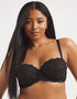 Pretty Secrets Ella Lace Multiway Strapless Bra Black