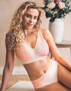 Royce Anya Non-Wired Full Cup Bralette Blush/Coral Pink