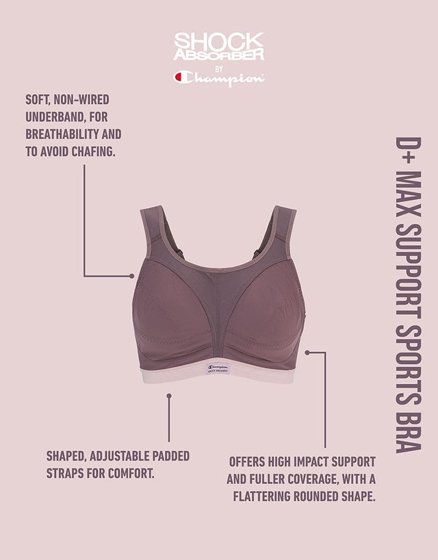 Shock Absorber D+ Classic Support Sports Bra Arctic Dusk Grey
