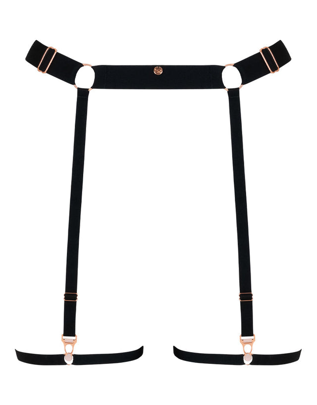 Scantilly Rules of Distraction Leg Strap Suspender Black