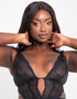 Scantilly After Hours Stretch Lace Teddy Black