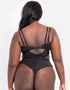 Scantilly After Hours Stretch Lace Teddy Black