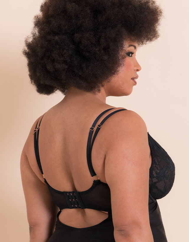 Scantilly Embrace Wired Deep Plunge Chemise Black