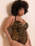 Scantilly Icon Plunge Strapless Multiway Padded Body Leopard Print