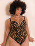 Scantilly Icon Plunge Strapless Multiway Padded Body Leopard Print