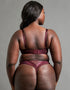 Scantilly Laced Up High Waist Thong Merlot