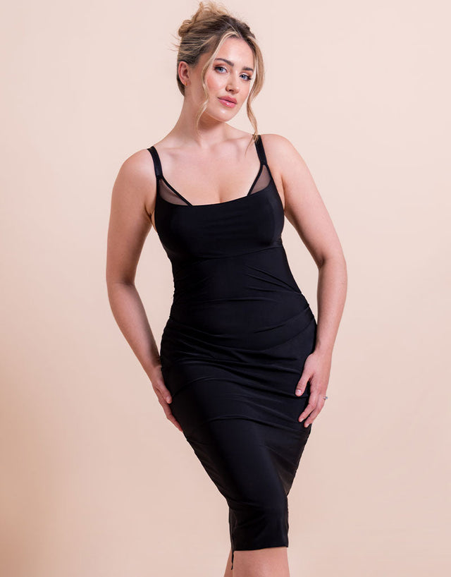 Scantilly Mirage Wired Plunge Slip Dress Black