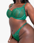 Scantilly Ornate Balcony Bra Emerald