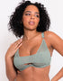 Scantilly Peep Show Deep Plunge Bra Sage Green