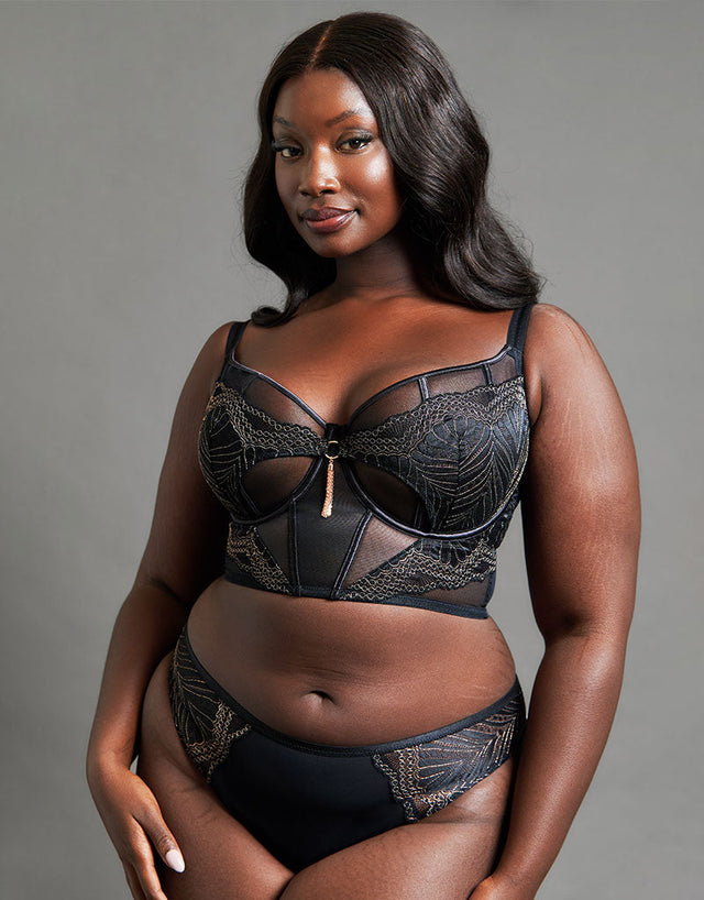 Scantilly Showgirl Longline Balcony Bra Black