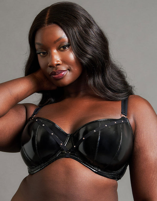 Scantilly Studded Seduction Padded Half Cup Bra Black