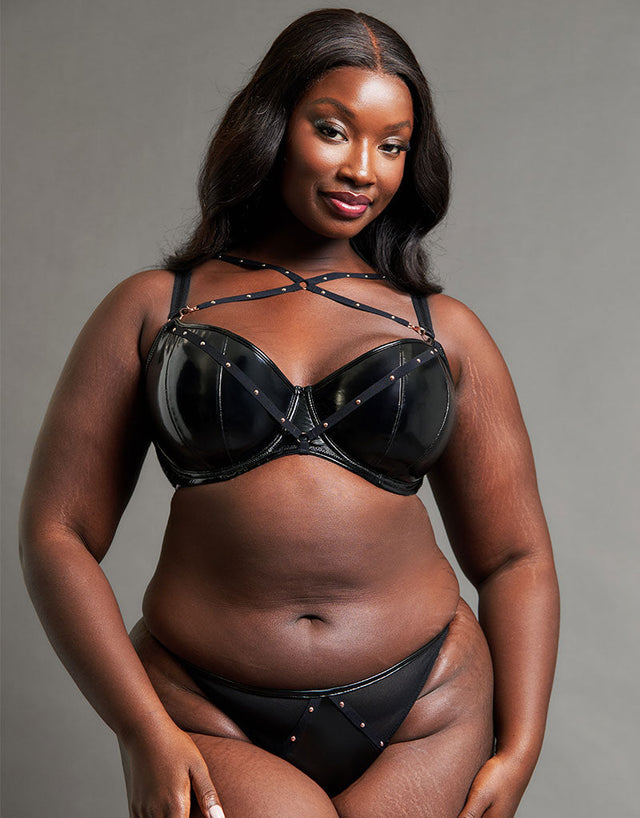 Scantilly Studded Seduction Padded Half Cup Bra Black