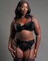 Scantilly Studded Seduction Padded Half Cup Bra Black