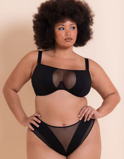 Scantilly Swerve Bandeau Bra Black
