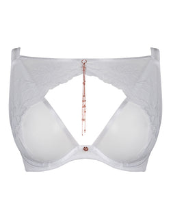 Scantilly Unveiled Deep Plunge Bra White