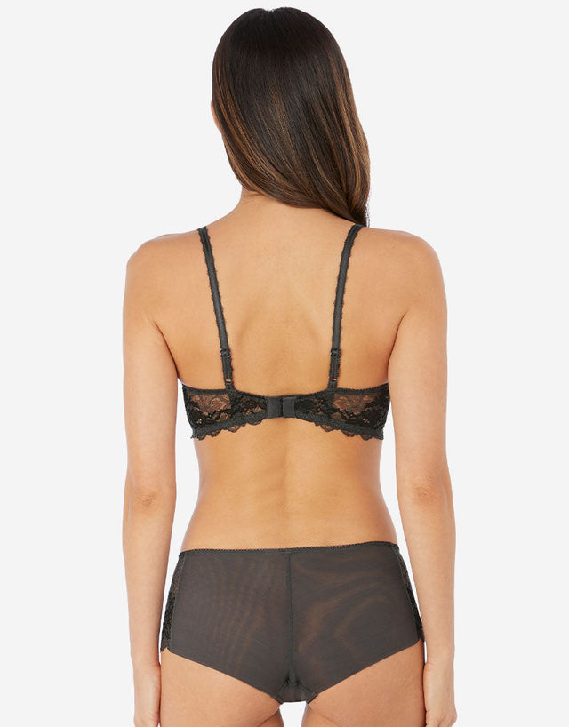 Wacoal Lace Perfection Balconette Bra Charcoal Grey
