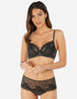 Wacoal Lace Perfection Balconette Bra Charcoal Grey