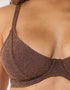 Wolf & Whistle Amber Plunge Bikini Top Bronze
