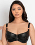 Scantilly Harnessed Padded Half Cup Bra Black