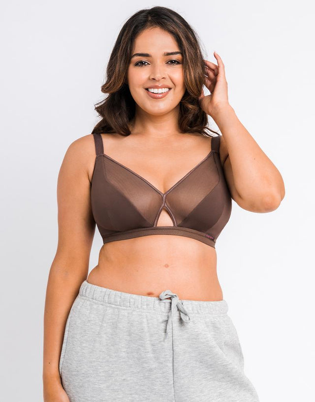 Curvy Kate Get Up and Chill Non-Wired Bralette Cocoa
