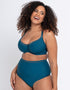 Curvy Kate First Class High Waist Bikini Bottom Deep Teal