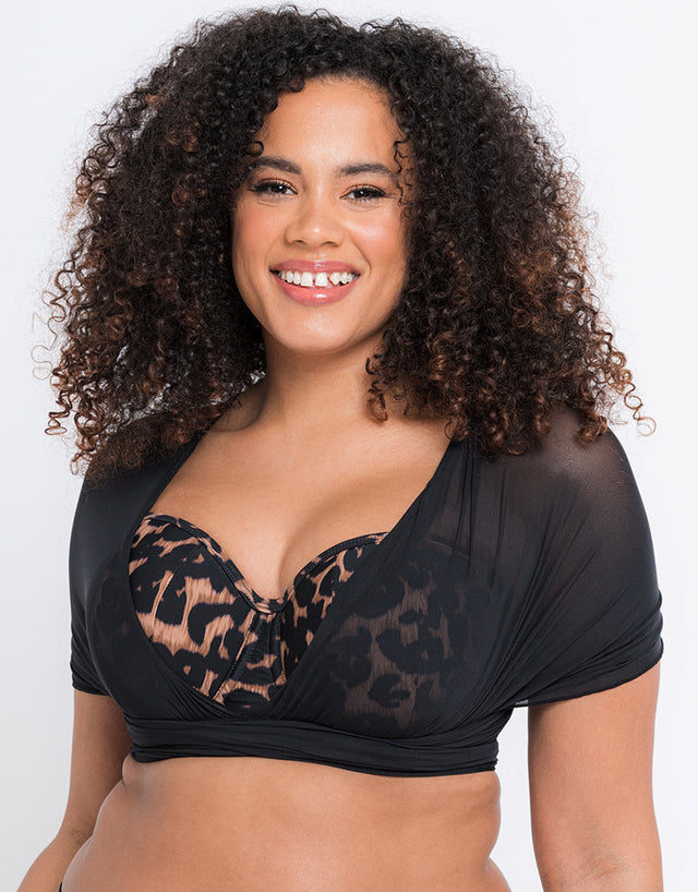 Curvy Kate Wrapsody Bandeau Strapless Multiway Bikini Leopard Print