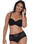 Curvy Kate Hi Voltage Padded Balcony Bikini Top Black