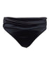 Pour Moi Jet Set Shine Fold Over Bikini Brief Black