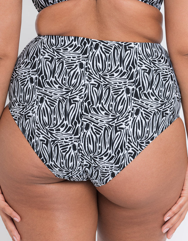 Curvy Kate Sundown High Waist Brief Black Print