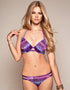 Miss Mandalay Rizzo Halter Bikini Top Purple Print