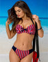 Pour Moi Hamptons Padded Halter Bikini Top Multi Stripe