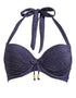 Pour Moi Barcelona Padded Halter Bikini Top Navy