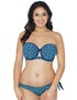Curvy Kate Wanderlust Padded Balcony Bikini Top Blue Mix