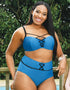 Curvy Kate Rock The Pool Padded Balcony Bikini Top Petrol Blue