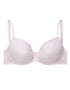 Ivory Rose All Over Lace Padded Plunge Bra Pale Pink