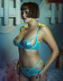 Playful Promises Junko Origami Cut-out Half Cup Bra Turquoise